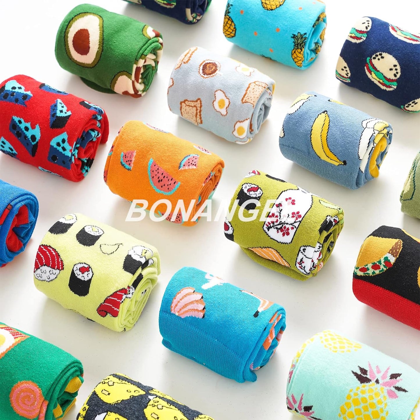 Fun Socks, Cool Cute Food Graphic Animal Novelty Crazy Funny Crew Dress Socks for Men
