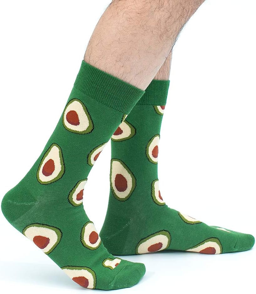 Fun Socks, Cool Cute Food Graphic Animal Novelty Crazy Funny Crew Dress Socks for Men