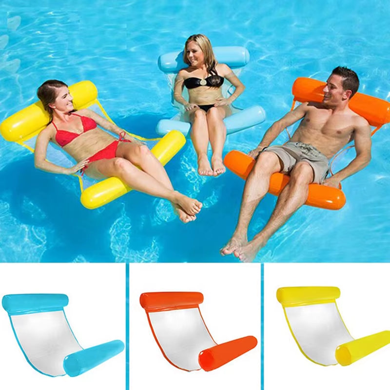 Floating Pool Water Hammock Float Lounger Floating Toys Inflatable Pool Float Pool Chair (Floating Rods Are Not Included)