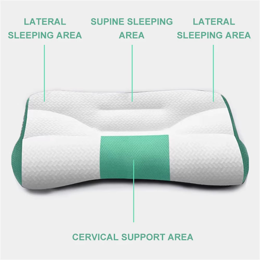 Cervical Memory Foam Pillow, Ergonomic Goose down Pillow, Sleep Enhancing Cervical Support Comfort Goose down Pillow, Enhancing