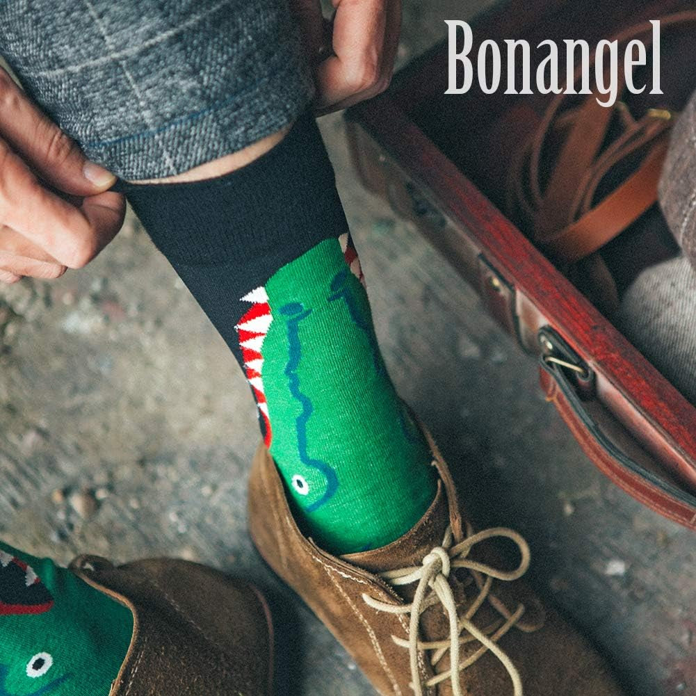 Fun Socks, Cool Cute Food Graphic Animal Novelty Crazy Funny Crew Dress Socks for Men