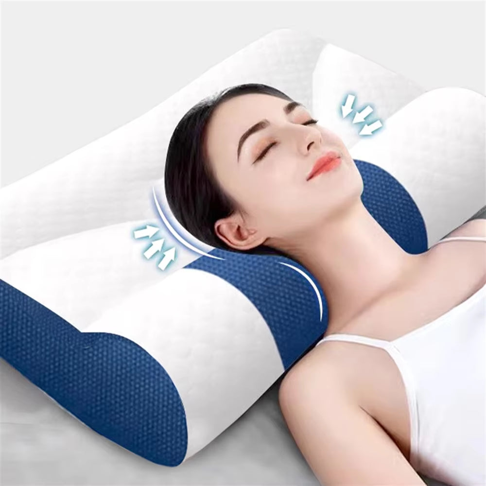 Cervical Memory Foam Pillow, Ergonomic Goose down Pillow, Sleep Enhancing Cervical Support Comfort Goose down Pillow, Enhancing