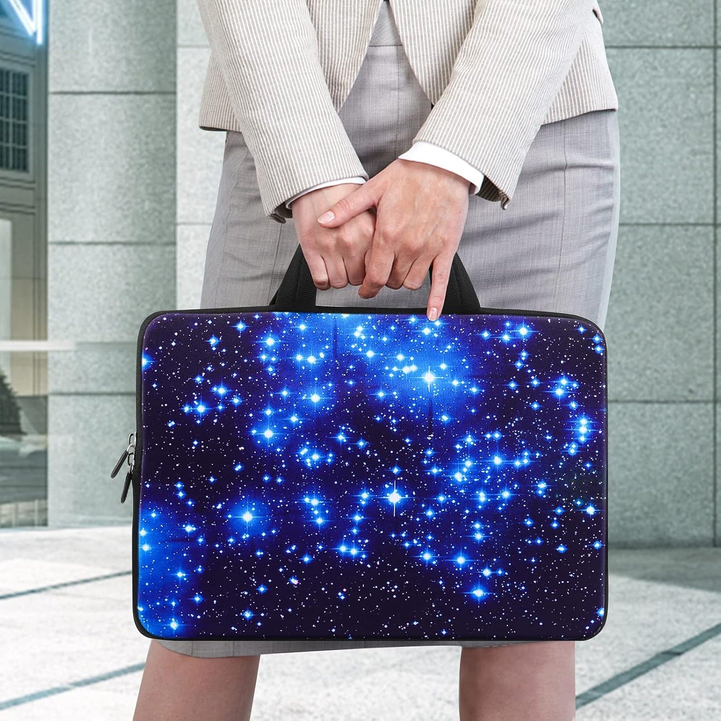 Starry Ultra-Portable Neoprene Carrying Protective Case Sleeve Briefcase Pouch Bag Tote with Handle Fits 11.6 12 12.1 12.2 Inch Netbook/Laptop (IHB12-003)