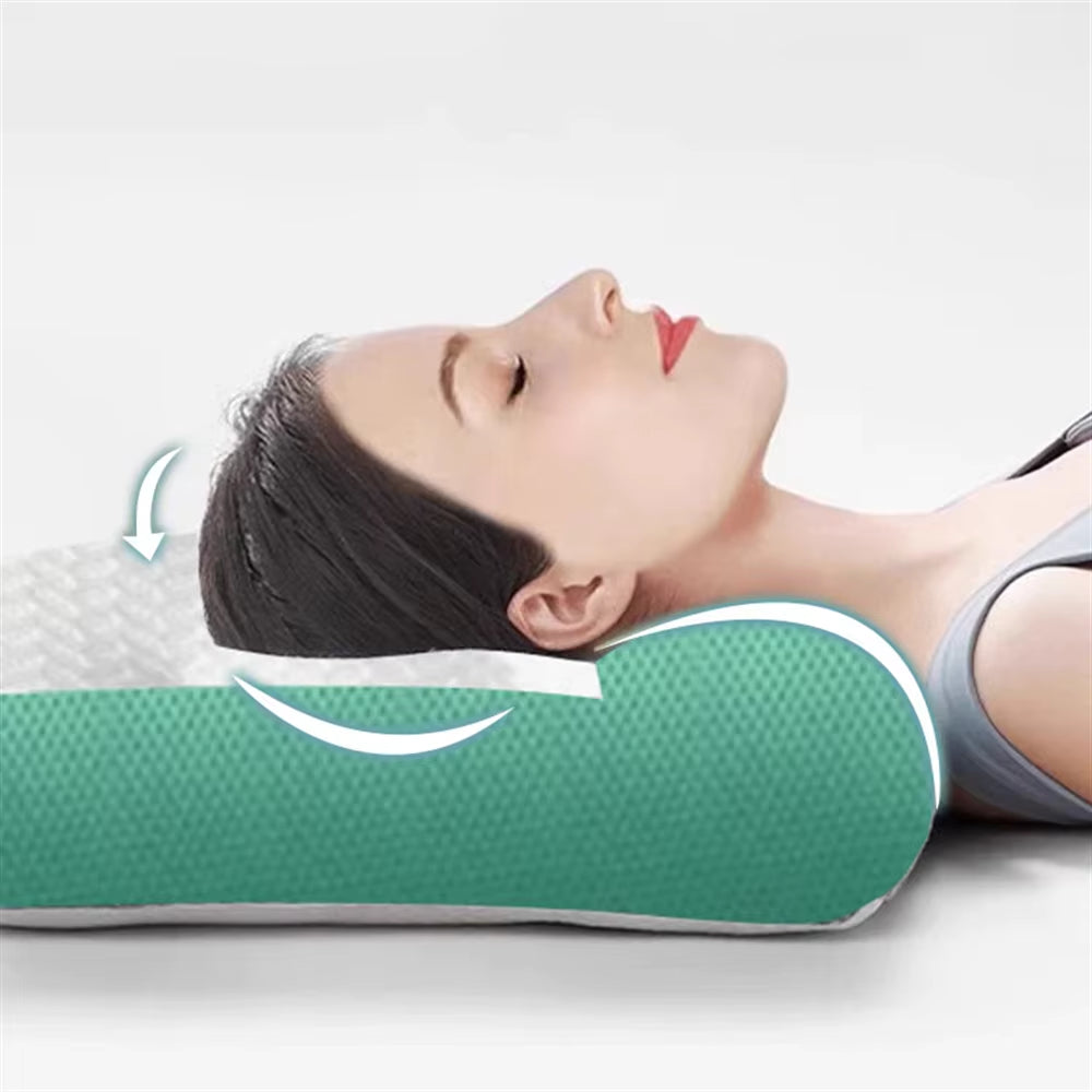 Cervical Memory Foam Pillow, Ergonomic Goose down Pillow, Sleep Enhancing Cervical Support Comfort Goose down Pillow, Enhancing
