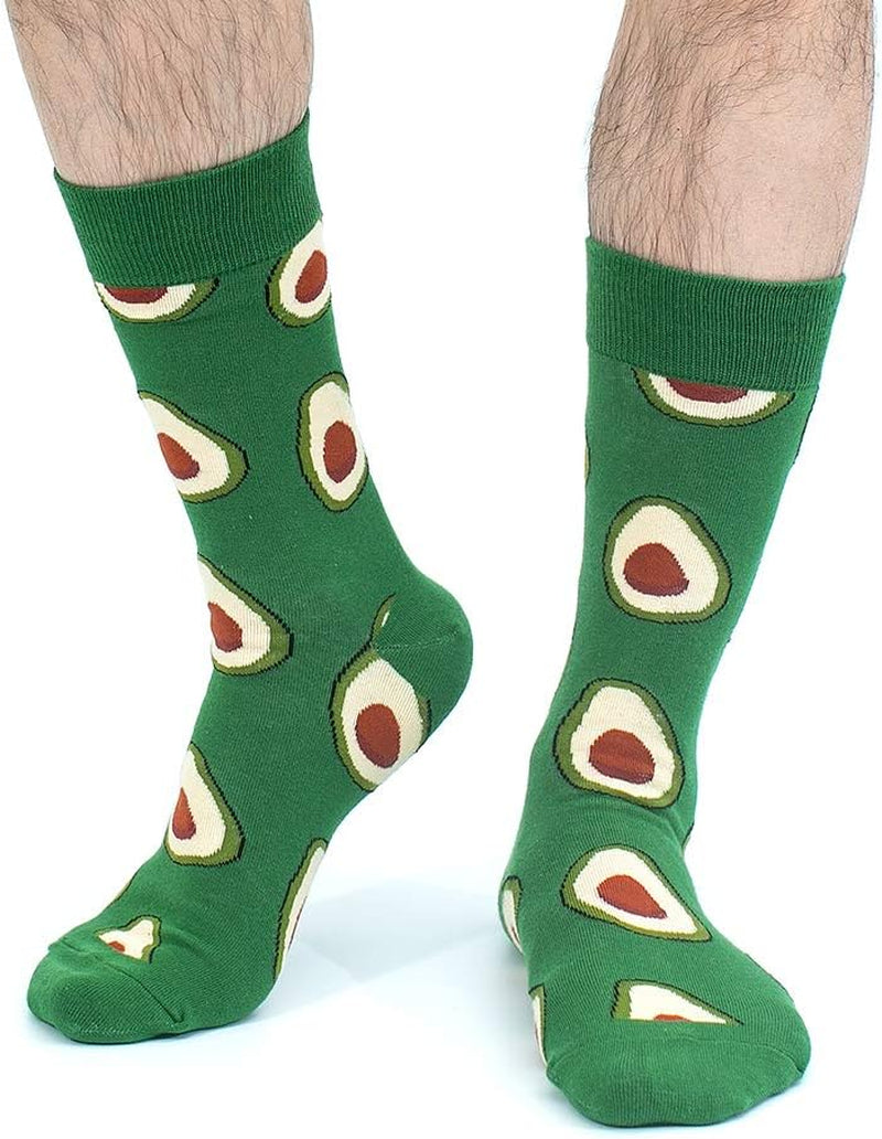 Fun Socks, Cool Cute Food Graphic Animal Novelty Crazy Funny Crew Dress Socks for Men