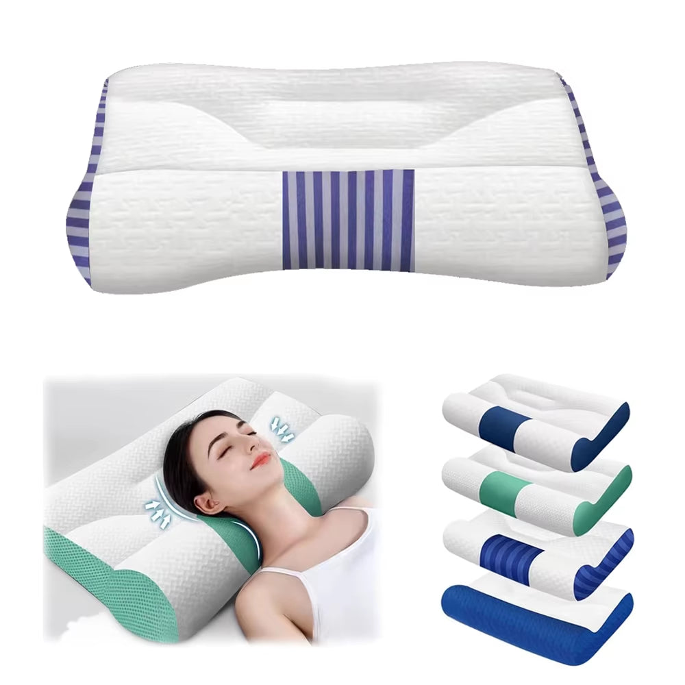 Cervical Memory Foam Pillow, Ergonomic Goose down Pillow, Sleep Enhancing Cervical Support Comfort Goose down Pillow, Enhancing