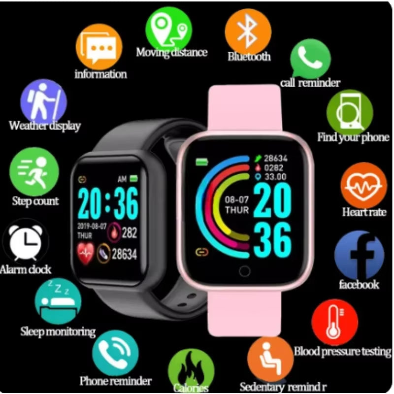 Bluetooth Smart Watches for Men and Women, Networked Phone Control, Music Watches, Fitness Sports Bracelets, Health Monitors