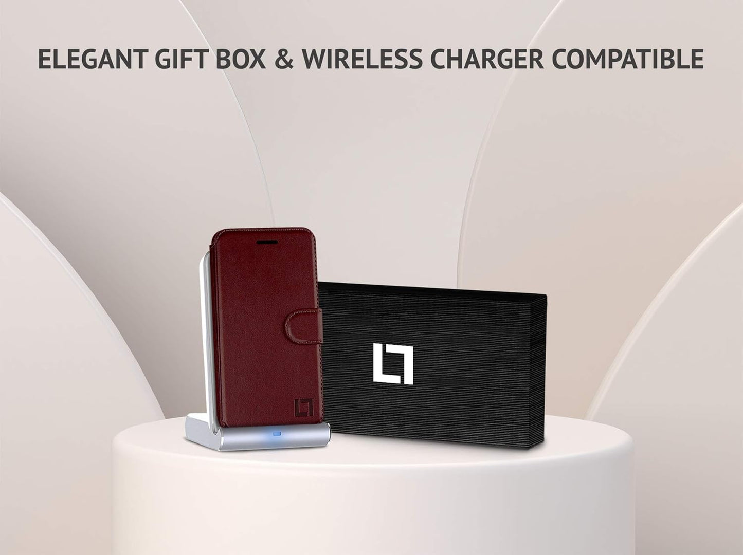 Compatible with Iphone X Wallet Case - Slim Case with Card Holder - Wallet Case for Women & Men - Faux Leather I Phone Xs Purse Cases- Magnetic Closure, Burgundy (5.8 Inch Screen)