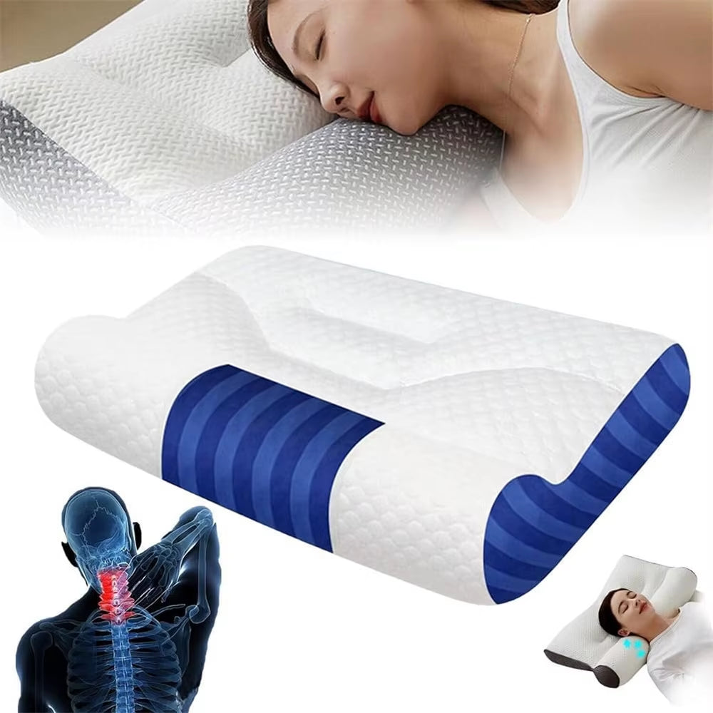 Cervical Memory Foam Pillow, Ergonomic Goose down Pillow, Sleep Enhancing Cervical Support Comfort Goose down Pillow, Enhancing