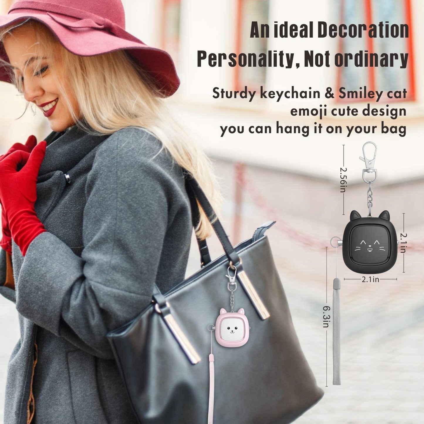 Safe Sound Personal Alarm, 3 Pack 130 Db Loud Siren Song Emergency Self-Defense Security Alarm Keychain with LED Light, Personal Sound Safety Siren for Women, Men, Children, Elderly