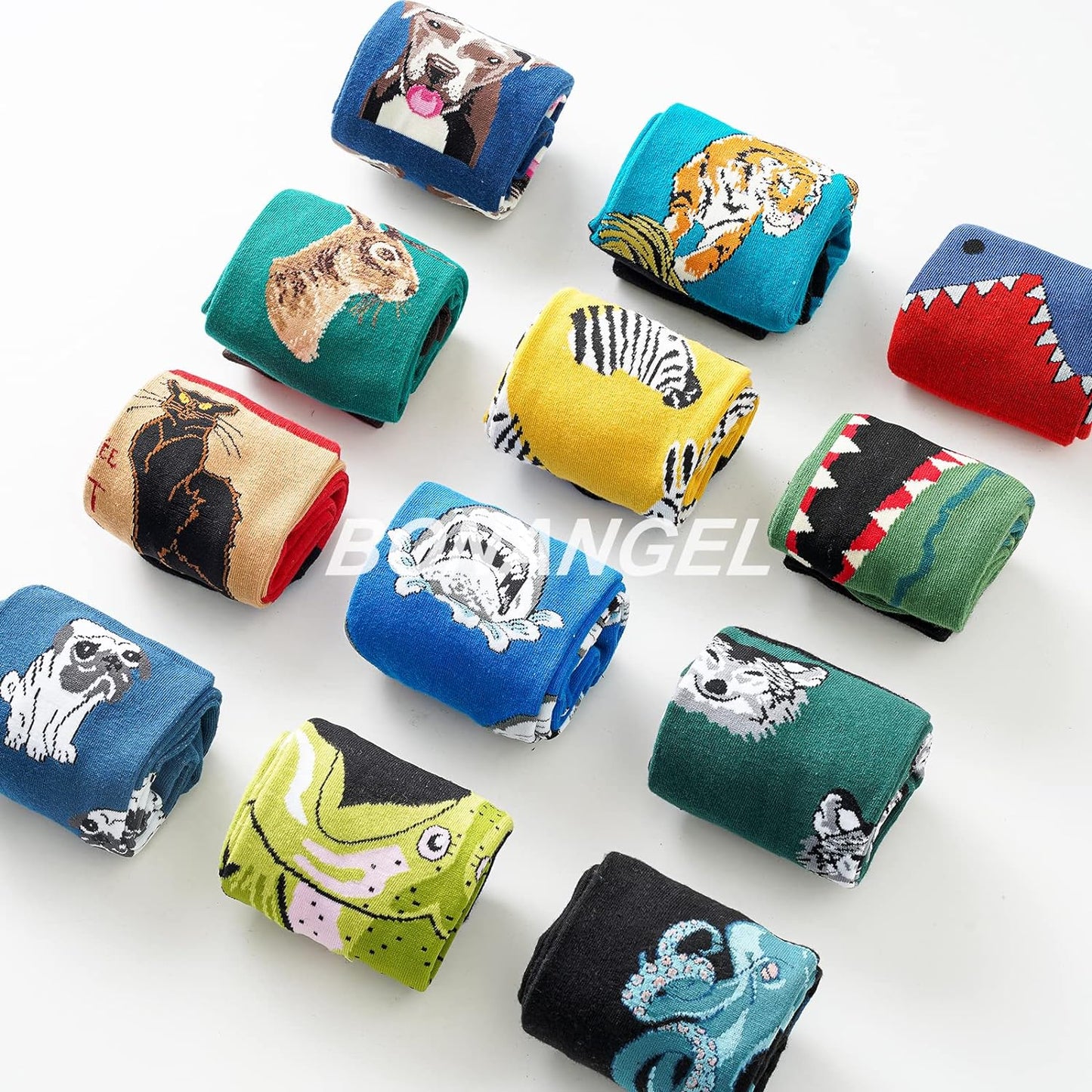 Fun Socks, Cool Cute Food Graphic Animal Novelty Crazy Funny Crew Dress Socks for Men
