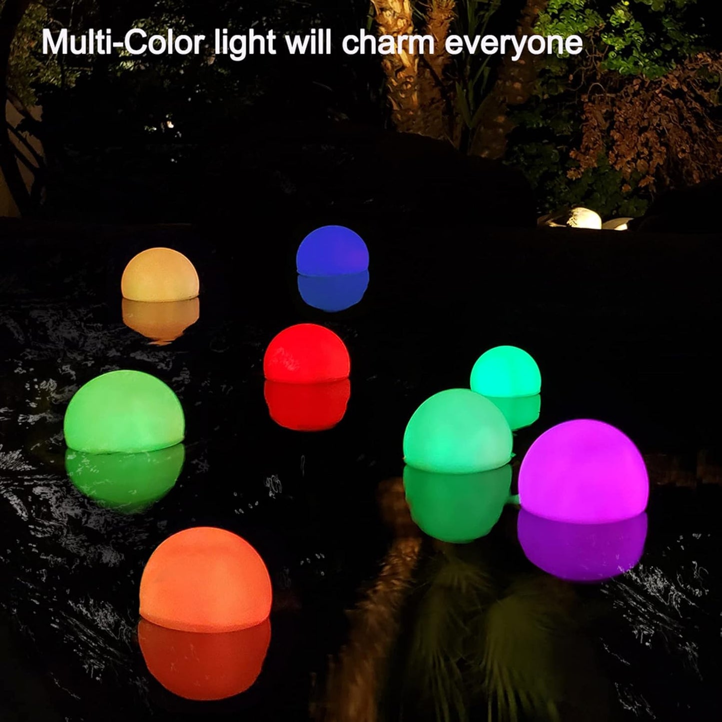 Floating Pool Light, RGB Color Changing Led Pool Glow Ball Lights, IP68 Waterproof Floating Led Pool Light, 3-Inch Pool Lights That Float, Floating Light Balls for Pool Bath Spa Hot Tub Gift (4Pcs)