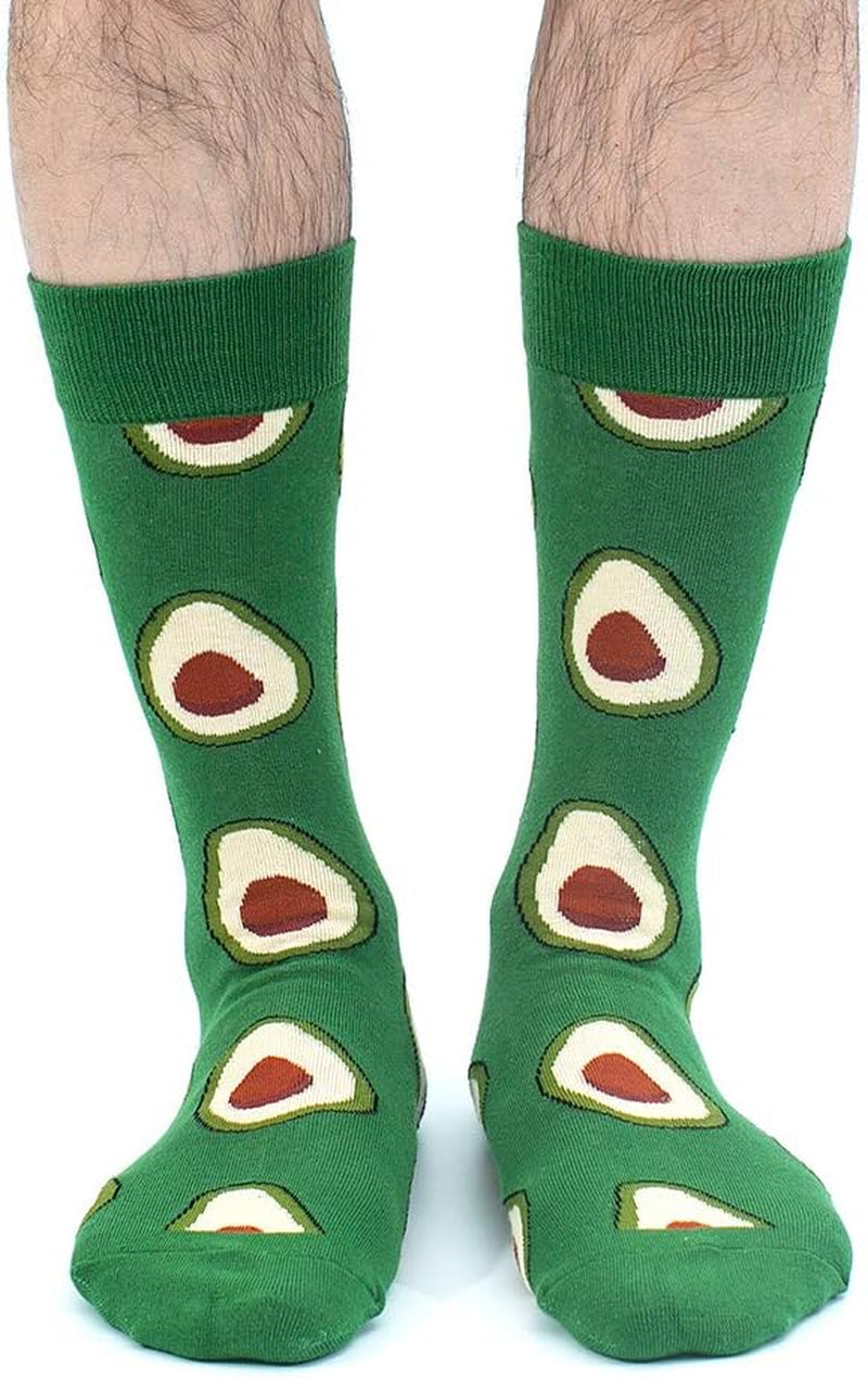 Fun Socks, Cool Cute Food Graphic Animal Novelty Crazy Funny Crew Dress Socks for Men