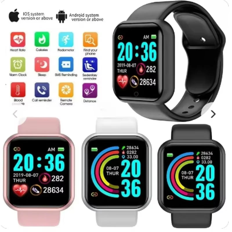 Bluetooth Smart Watches for Men and Women, Networked Phone Control, Music Watches, Fitness Sports Bracelets, Health Monitors