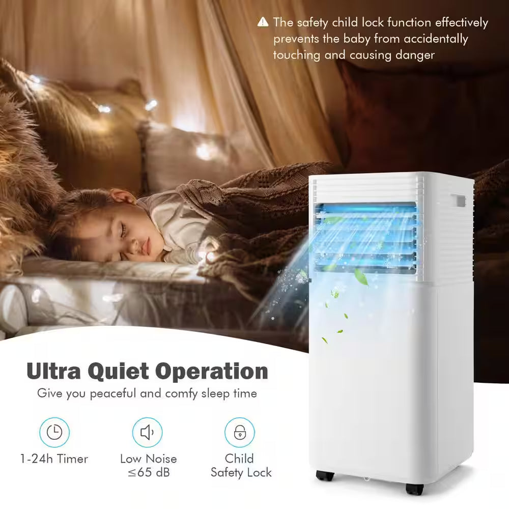 5,300 BTU Portable Air Conditioner Cools 350 Sq. Ft. in Black