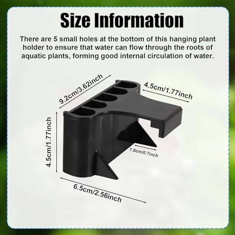2Pcs Aquarium Plant Holder, 5 Holes Top Rimmed Aquarium Floating Planter Box
