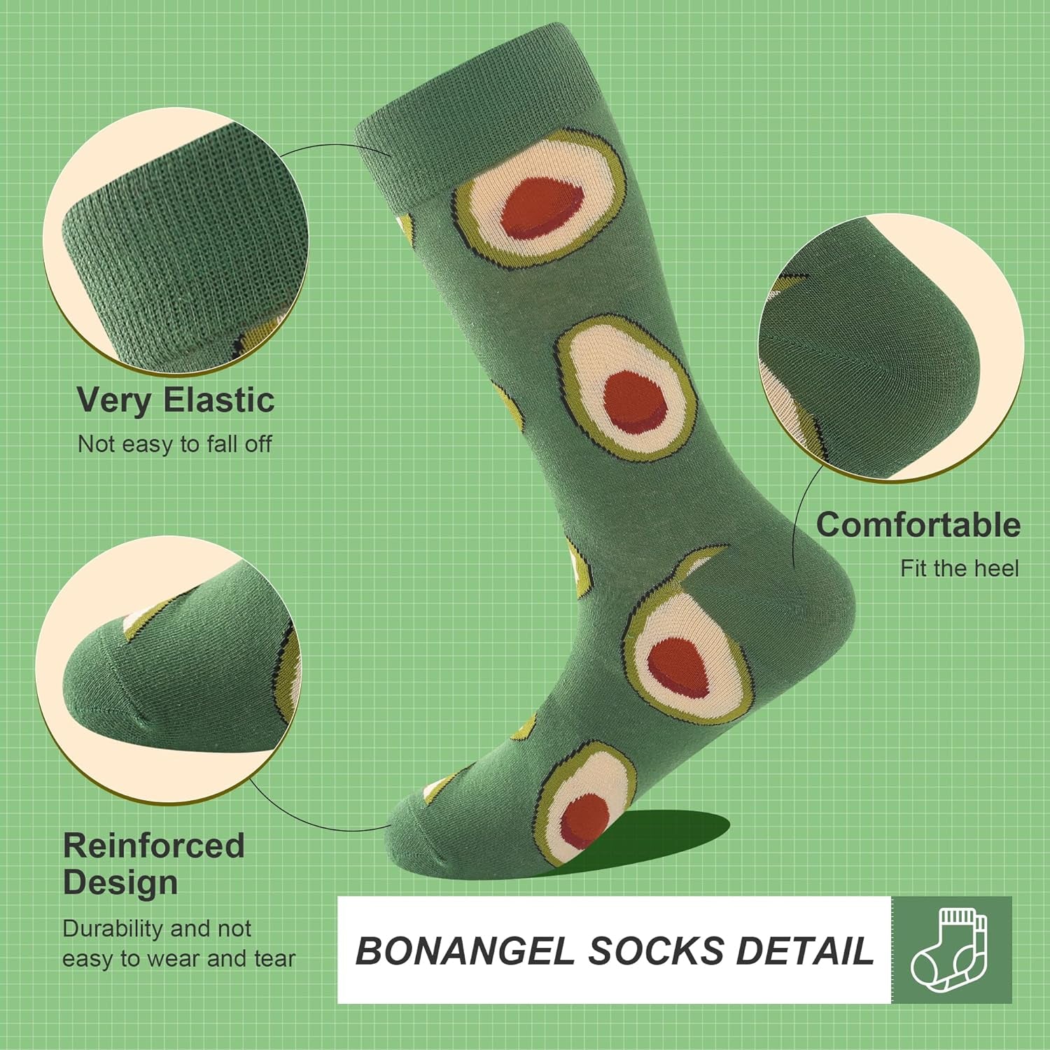 Fun Socks, Cool Cute Food Graphic Animal Novelty Crazy Funny Crew Dress Socks for Men