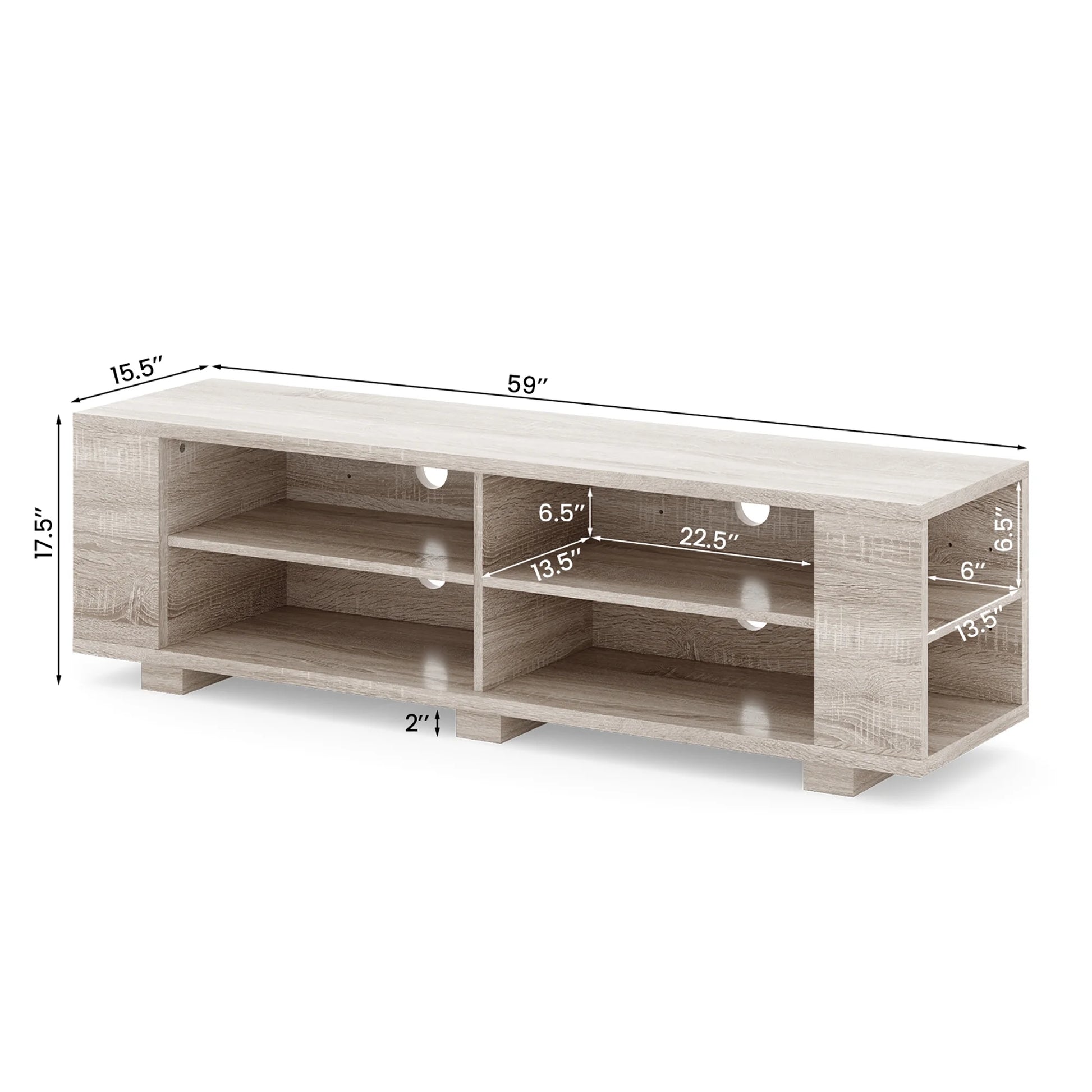TV Stand Entertainment Media Center Console for Tv'S up to 65'' W/Storage Shelves