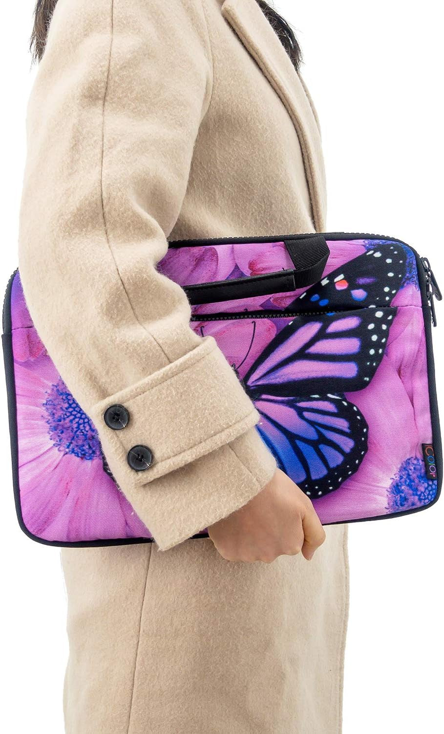 Canvas Laptop Carrying Shoulder Sleeve Carrying Case Protective Bag Briefcase for 11.6 12 12.9 13 13.3 Inches Laptop Ultrabook Netbook (Csh-02)