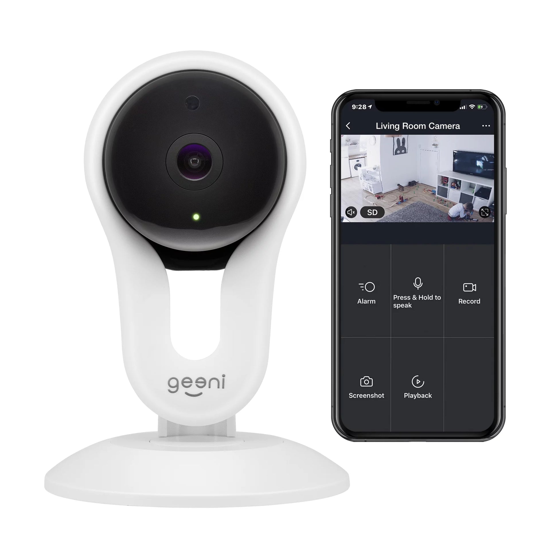 Aware 1080P Indoor Smart Home Security Camera 2 Pack | 2-Way Talk, Night Vision, Motion Alerts | Works with Alexa & Google Home | 2.4 Ghz Wi-Fi | 2 Pack